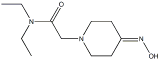 N,N-diethyl-2-[4-(hydroxyimino)piperidin-1-yl]acetamide Struktur