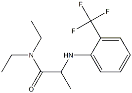 N,N-diethyl-2-{[2-(trifluoromethyl)phenyl]amino}propanamide Struktur