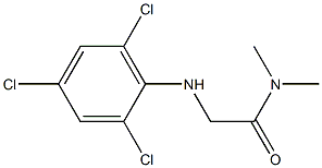 N,N-dimethyl-2-[(2,4,6-trichlorophenyl)amino]acetamide Struktur