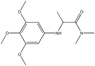 N,N-dimethyl-2-[(3,4,5-trimethoxyphenyl)amino]propanamide Struktur