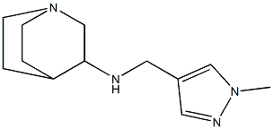 N-[(1-methyl-1H-pyrazol-4-yl)methyl]-1-azabicyclo[2.2.2]octan-3-amine Struktur