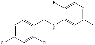 N-[(2,4-dichlorophenyl)methyl]-2-fluoro-5-methylaniline Struktur