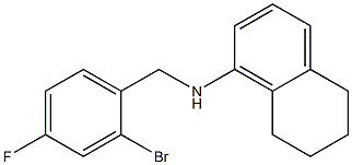 N-[(2-bromo-4-fluorophenyl)methyl]-5,6,7,8-tetrahydronaphthalen-1-amine Struktur