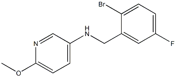 N-[(2-bromo-5-fluorophenyl)methyl]-6-methoxypyridin-3-amine Struktur