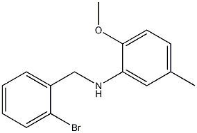 N-[(2-bromophenyl)methyl]-2-methoxy-5-methylaniline Struktur