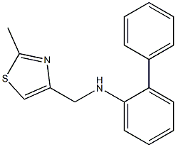 N-[(2-methyl-1,3-thiazol-4-yl)methyl]-2-phenylaniline Struktur