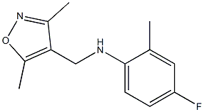 N-[(3,5-dimethyl-1,2-oxazol-4-yl)methyl]-4-fluoro-2-methylaniline Struktur