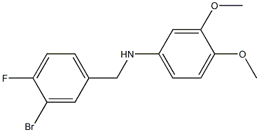 N-[(3-bromo-4-fluorophenyl)methyl]-3,4-dimethoxyaniline Struktur