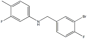 N-[(3-bromo-4-fluorophenyl)methyl]-3-fluoro-4-methylaniline Struktur