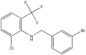 N-[(3-bromophenyl)methyl]-2-chloro-6-(trifluoromethyl)aniline Struktur