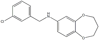 N-[(3-chlorophenyl)methyl]-3,4-dihydro-2H-1,5-benzodioxepin-7-amine Struktur