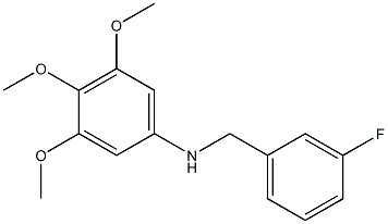 N-[(3-fluorophenyl)methyl]-3,4,5-trimethoxyaniline Struktur