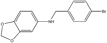 N-[(4-bromophenyl)methyl]-2H-1,3-benzodioxol-5-amine Struktur