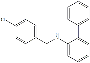 N-[(4-chlorophenyl)methyl]-2-phenylaniline Struktur