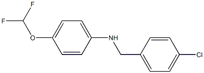 N-[(4-chlorophenyl)methyl]-4-(difluoromethoxy)aniline Struktur