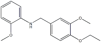 N-[(4-ethoxy-3-methoxyphenyl)methyl]-2-methoxyaniline Struktur