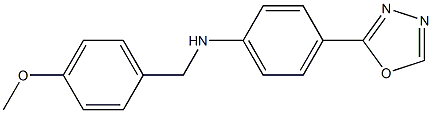 N-[(4-methoxyphenyl)methyl]-4-(1,3,4-oxadiazol-2-yl)aniline Struktur