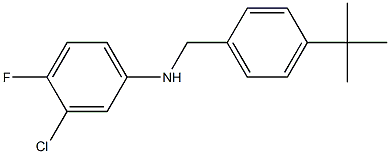 N-[(4-tert-butylphenyl)methyl]-3-chloro-4-fluoroaniline Struktur