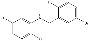 N-[(5-bromo-2-fluorophenyl)methyl]-2,5-dichloroaniline Struktur