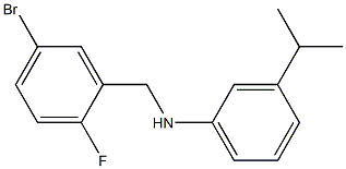 N-[(5-bromo-2-fluorophenyl)methyl]-3-(propan-2-yl)aniline Struktur