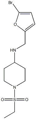 N-[(5-bromofuran-2-yl)methyl]-1-(ethanesulfonyl)piperidin-4-amine Struktur