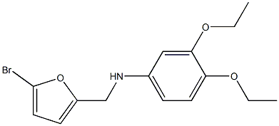 N-[(5-bromofuran-2-yl)methyl]-3,4-diethoxyaniline Struktur