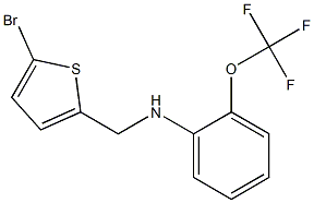 N-[(5-bromothiophen-2-yl)methyl]-2-(trifluoromethoxy)aniline Struktur