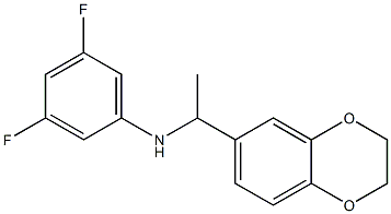 N-[1-(2,3-dihydro-1,4-benzodioxin-6-yl)ethyl]-3,5-difluoroaniline Struktur