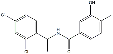 N-[1-(2,4-dichlorophenyl)ethyl]-3-hydroxy-4-methylbenzamide Struktur