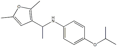 N-[1-(2,5-dimethylfuran-3-yl)ethyl]-4-(propan-2-yloxy)aniline Struktur