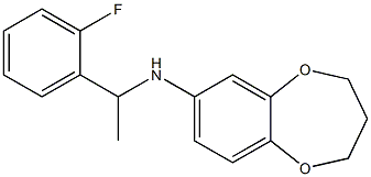 N-[1-(2-fluorophenyl)ethyl]-3,4-dihydro-2H-1,5-benzodioxepin-7-amine Struktur