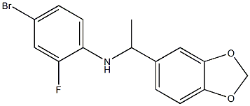 N-[1-(2H-1,3-benzodioxol-5-yl)ethyl]-4-bromo-2-fluoroaniline Struktur