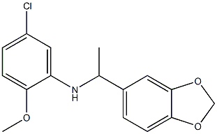 N-[1-(2H-1,3-benzodioxol-5-yl)ethyl]-5-chloro-2-methoxyaniline Struktur