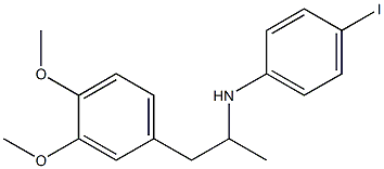 N-[1-(3,4-dimethoxyphenyl)propan-2-yl]-4-iodoaniline Struktur