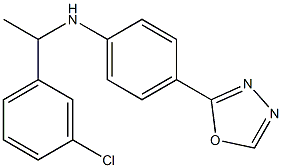 N-[1-(3-chlorophenyl)ethyl]-4-(1,3,4-oxadiazol-2-yl)aniline Struktur