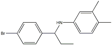 N-[1-(4-bromophenyl)propyl]-3,4-dimethylaniline Struktur