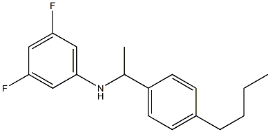 N-[1-(4-butylphenyl)ethyl]-3,5-difluoroaniline Struktur