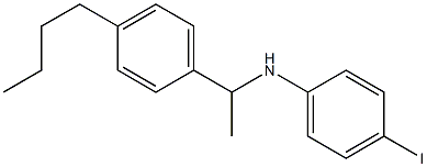 N-[1-(4-butylphenyl)ethyl]-4-iodoaniline Struktur