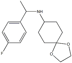 N-[1-(4-fluorophenyl)ethyl]-1,4-dioxaspiro[4.5]decan-8-amine Struktur