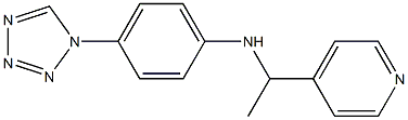 N-[1-(pyridin-4-yl)ethyl]-4-(1H-1,2,3,4-tetrazol-1-yl)aniline Struktur