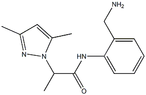 N-[2-(aminomethyl)phenyl]-2-(3,5-dimethyl-1H-pyrazol-1-yl)propanamide Struktur