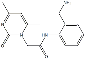 N-[2-(aminomethyl)phenyl]-2-(4,6-dimethyl-2-oxopyrimidin-1(2H)-yl)acetamide Struktur