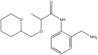 N-[2-(aminomethyl)phenyl]-2-(oxan-2-ylmethoxy)propanamide Struktur