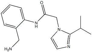 N-[2-(aminomethyl)phenyl]-2-[2-(propan-2-yl)-1H-imidazol-1-yl]acetamide Struktur