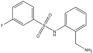 N-[2-(aminomethyl)phenyl]-3-fluorobenzenesulfonamide Struktur