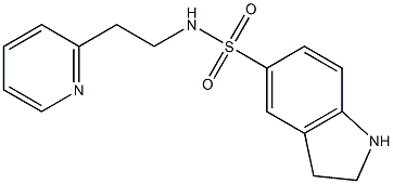 N-[2-(pyridin-2-yl)ethyl]-2,3-dihydro-1H-indole-5-sulfonamide Struktur