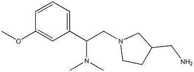 N-[2-[3-(aminomethyl)pyrrolidin-1-yl]-1-(3-methoxyphenyl)ethyl]-N,N-dimethylamine Struktur