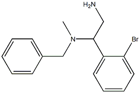 N-[2-amino-1-(2-bromophenyl)ethyl]-N-benzyl-N-methylamine Struktur