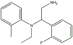 N-[2-amino-1-(2-fluorophenyl)ethyl]-N-ethyl-2-methylaniline Struktur