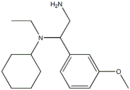 N-[2-amino-1-(3-methoxyphenyl)ethyl]-N-cyclohexyl-N-ethylamine Struktur